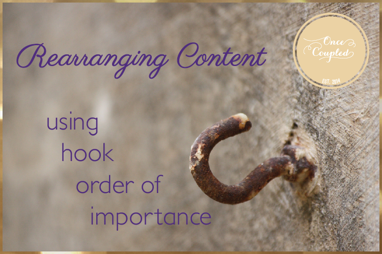Rearranging content using hook order of importance