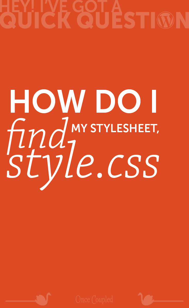 how do i find my stylesheet style css p