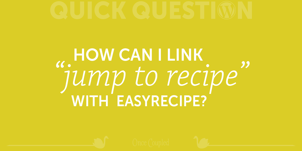 How Can I Link “Jump to Recipe” with My Recipe Plugin?