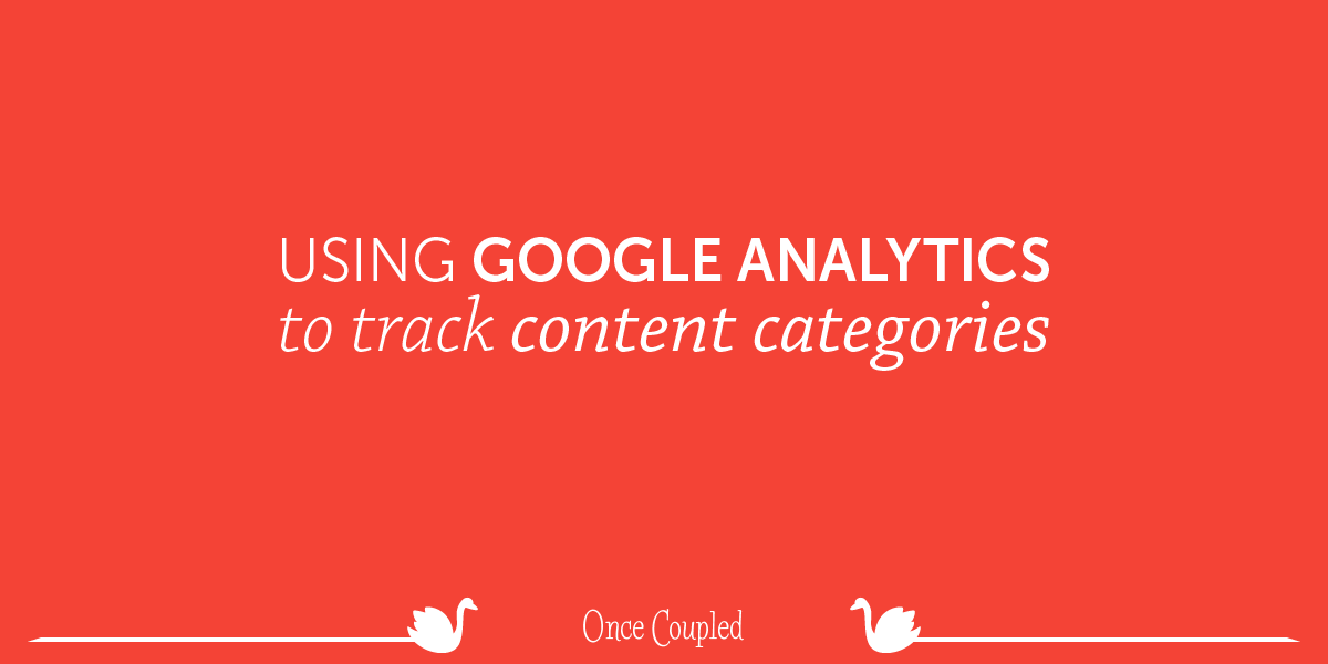Using Google Analytics to track content categories